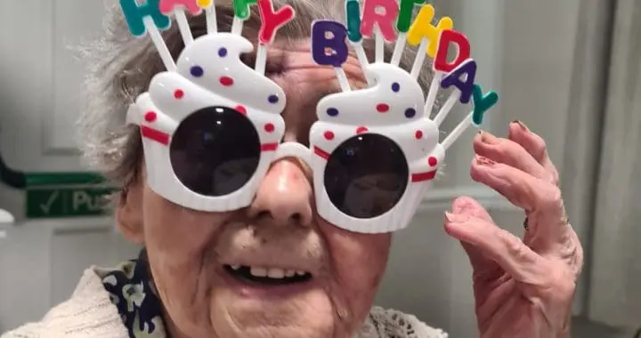 RCH | Romford Care Home Celebrate a 104th Birthday in Style 104 Birthday 2 e1697119191992
